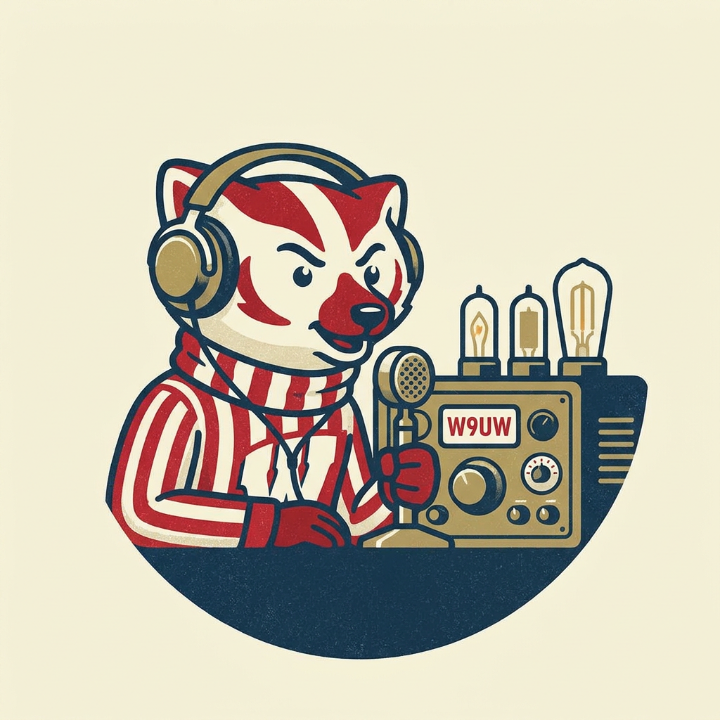 Bucky Badger with Radio