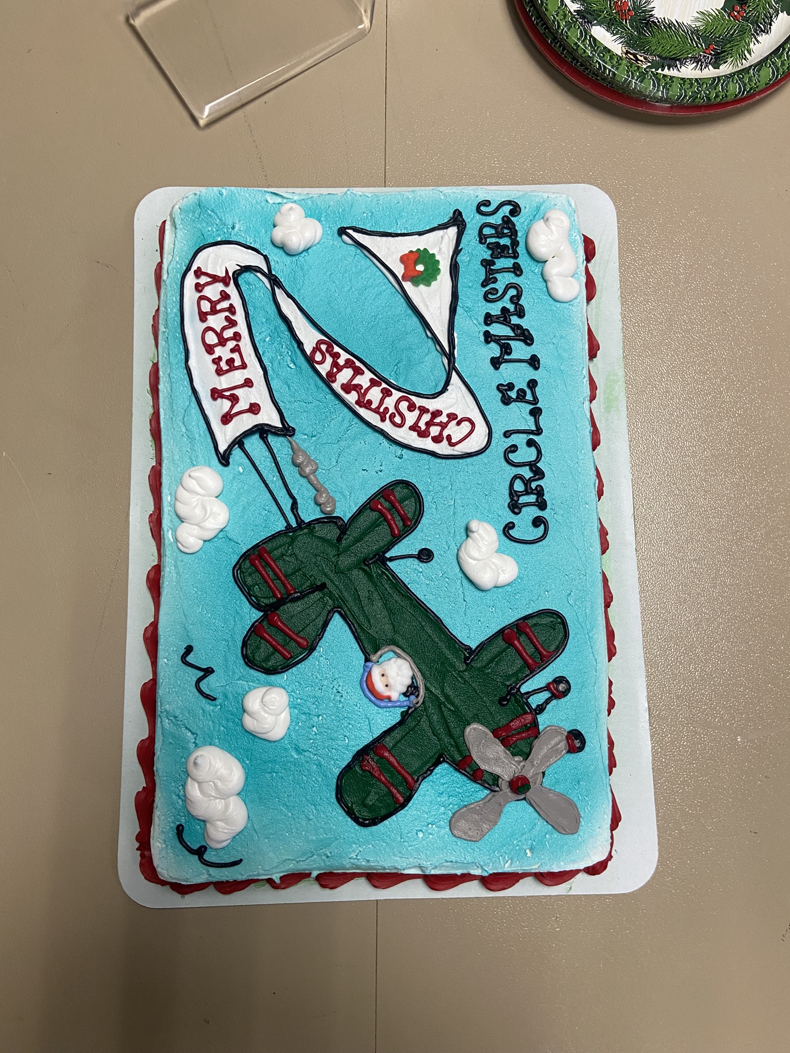 Biplane celebratory cake