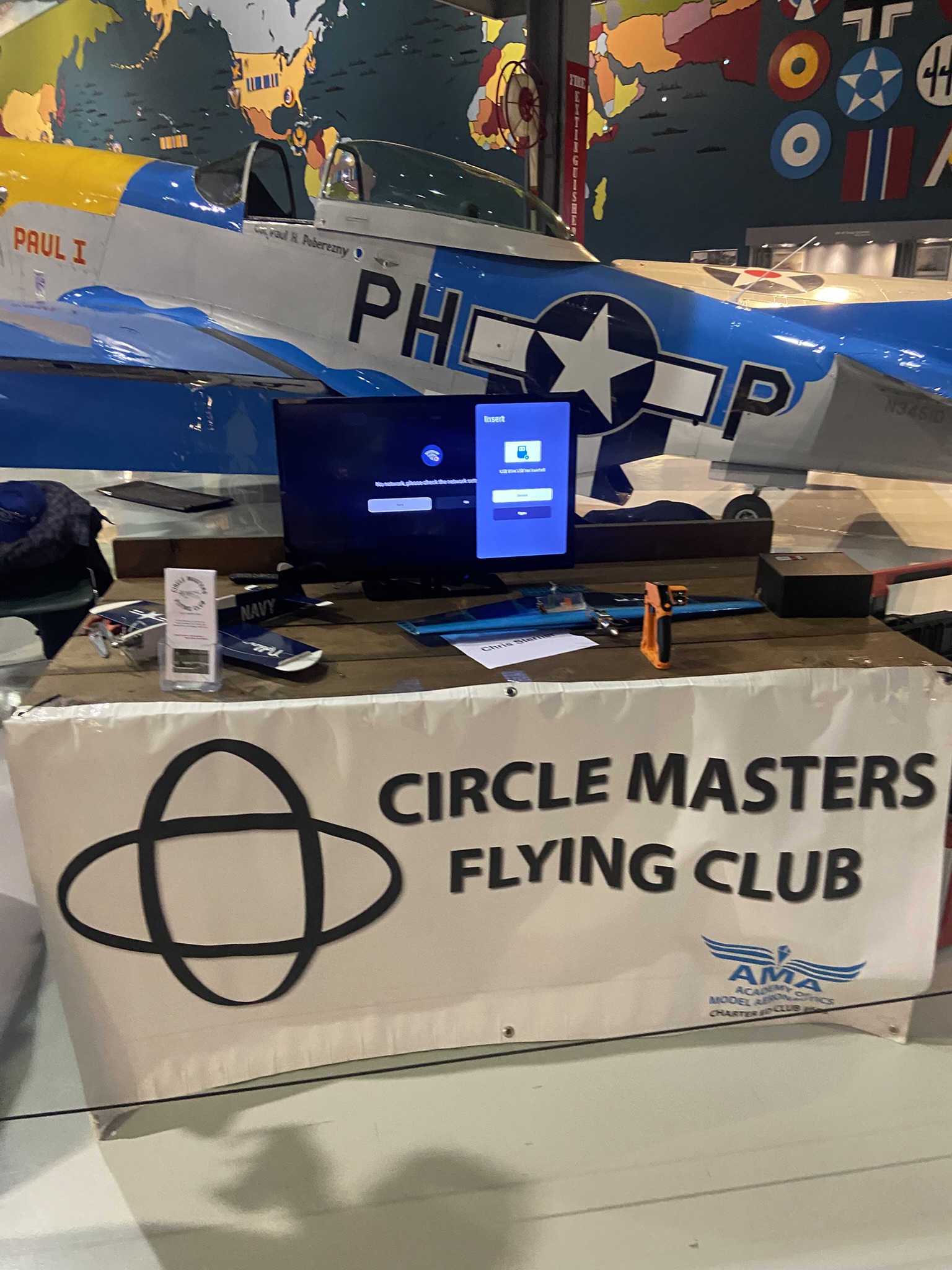 Biplane cockpit view
